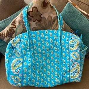Vera Bradley Large Duffel Bag Bermuda Blue *Retired*